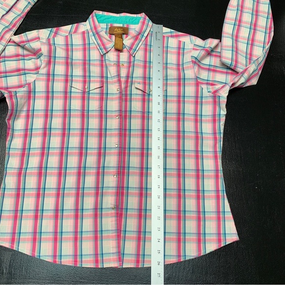 Aura by Wrangler Women's Western Shirt Pearl Snaps - Picture 6 of 9